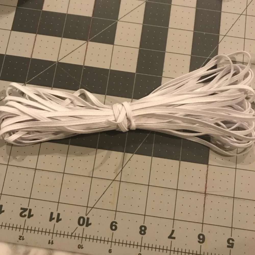 10 yards 5mm white elastic